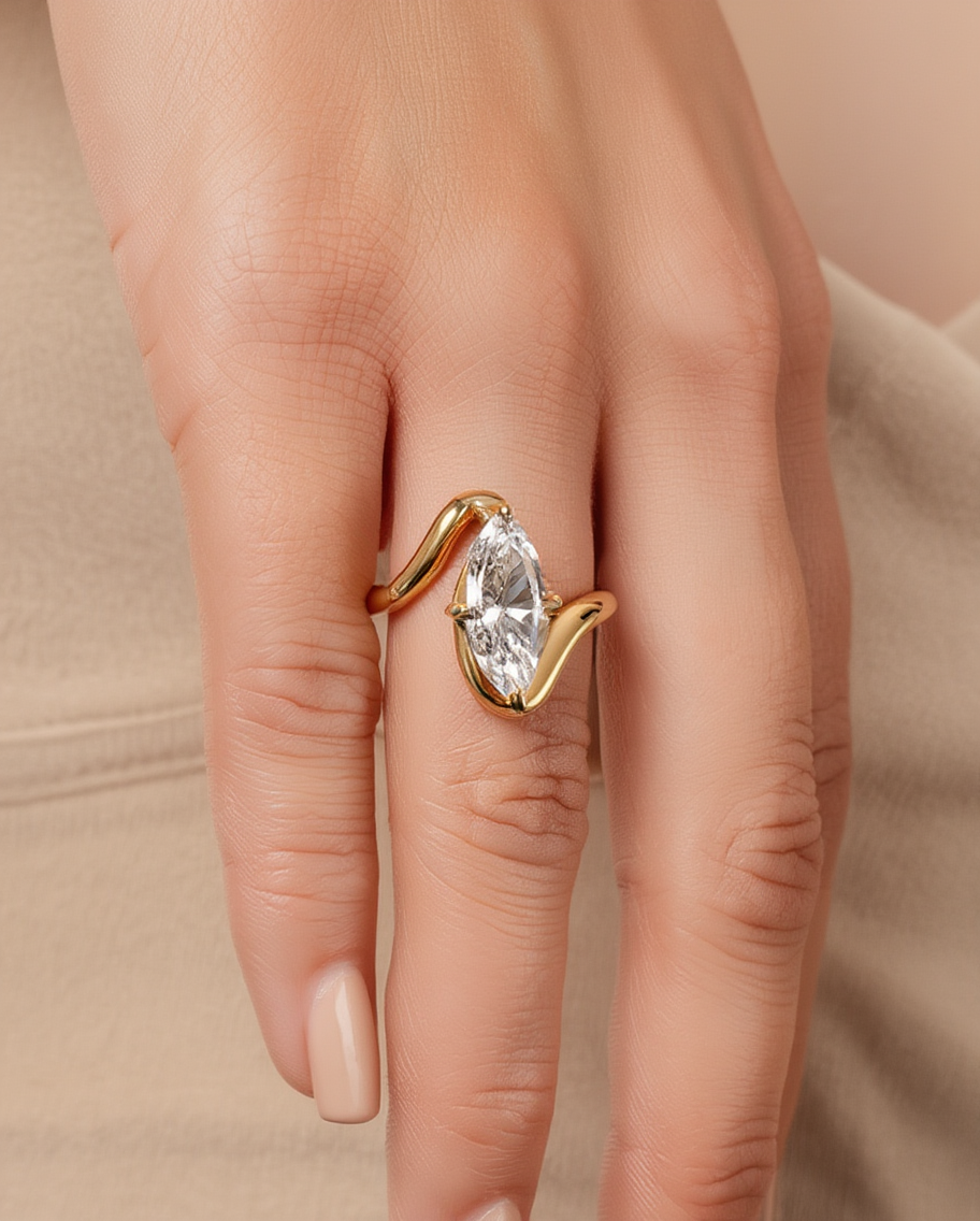Marquise Swirl Ring