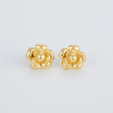 Elen Earrings – Gold Floral