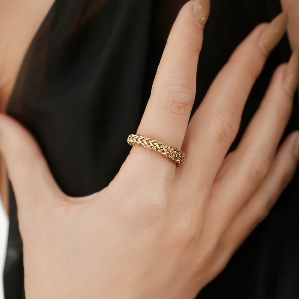 Thin Chain Ring - Gold