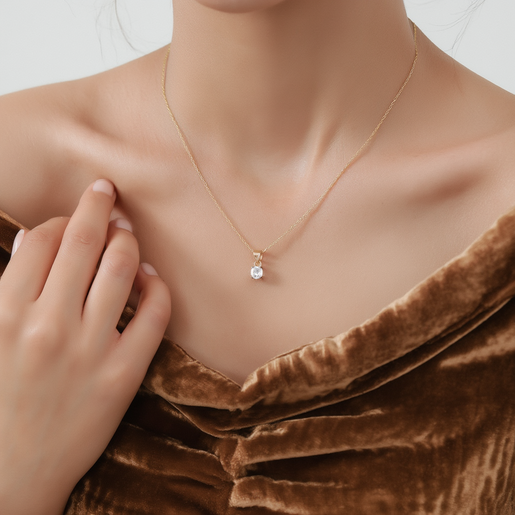 Cushion Diamond Necklace