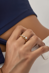 Diamond Bypass Ring