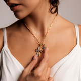 Double Cross Necklace