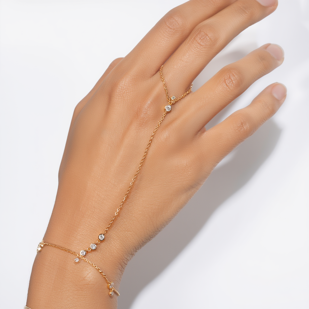 Delicate Crystal Hand Chain