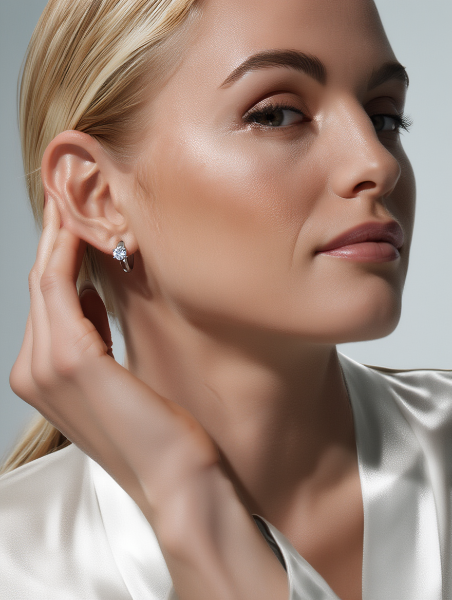 Daisy Earrings - Silver