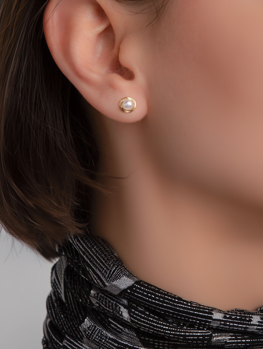 Pearl Button Studs