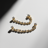 Two-Piercing Tennis Chain Link Studs