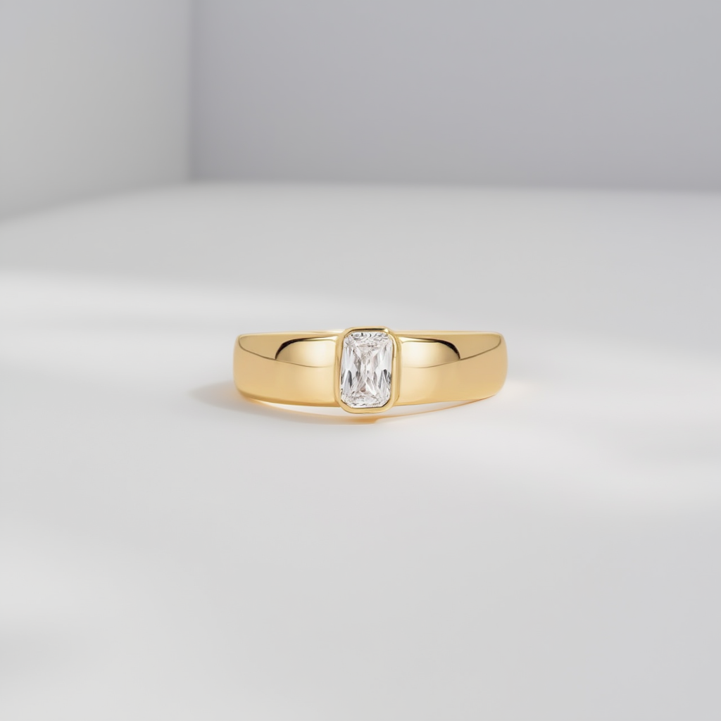 Baguette Dome Ring