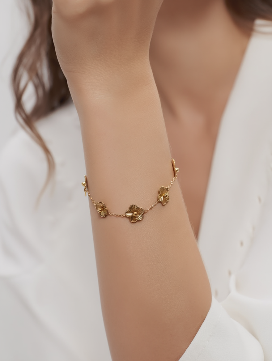 Flower Clover Bracelet
