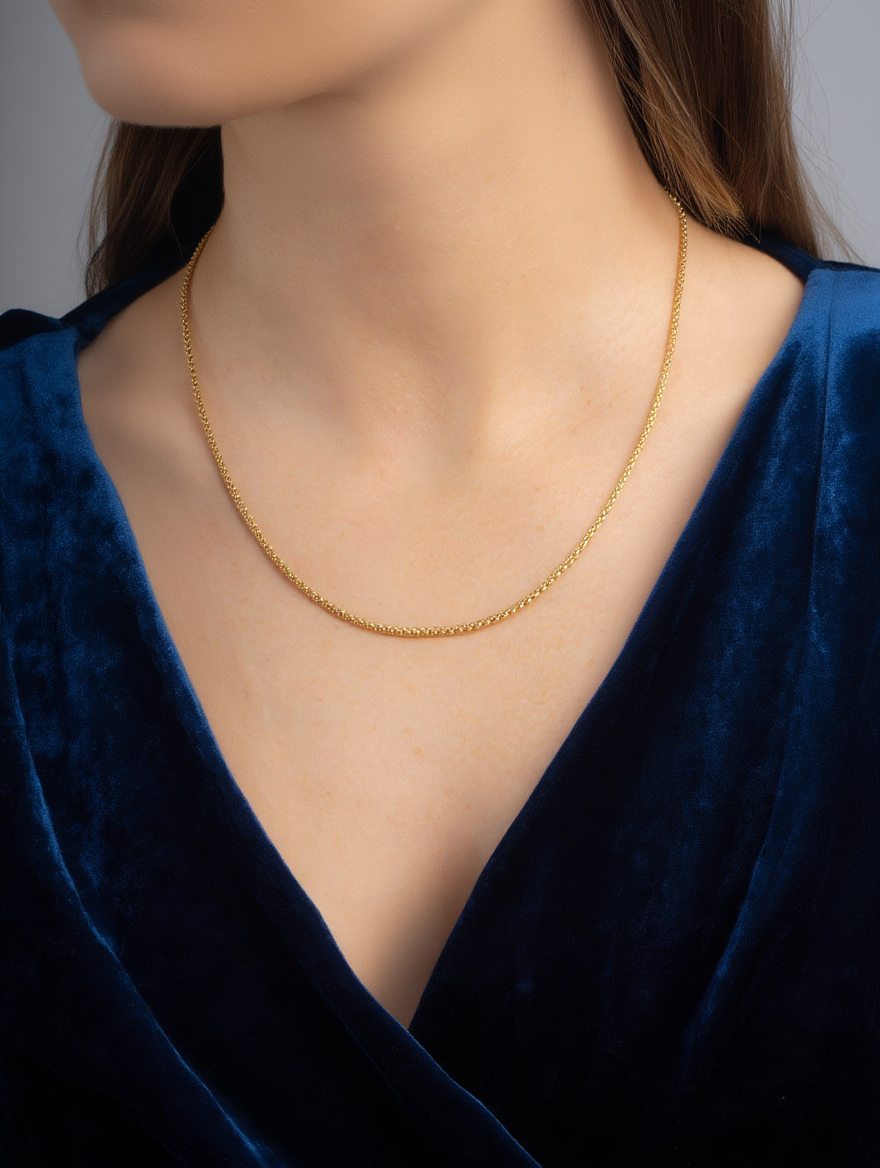 Rounded Box Chain Necklace