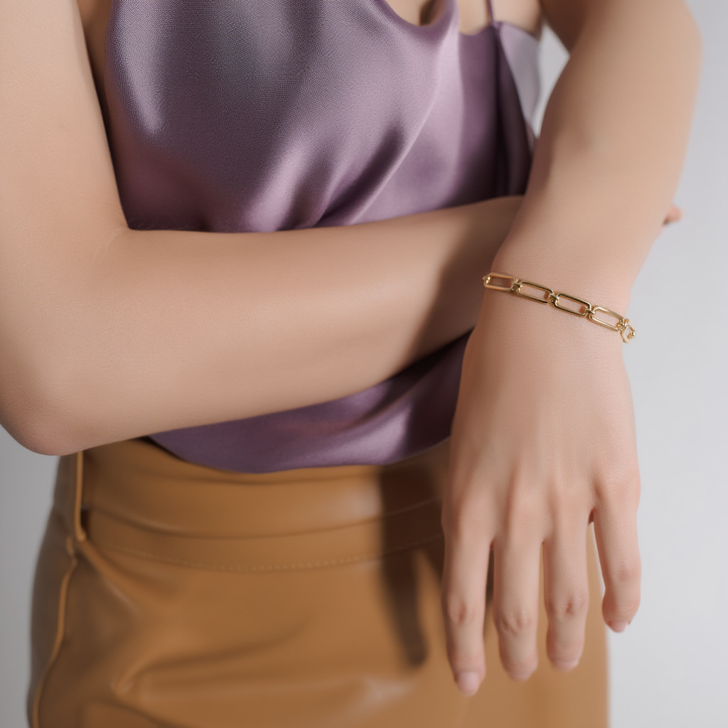 Chunky Paperclip Chain Bracelet