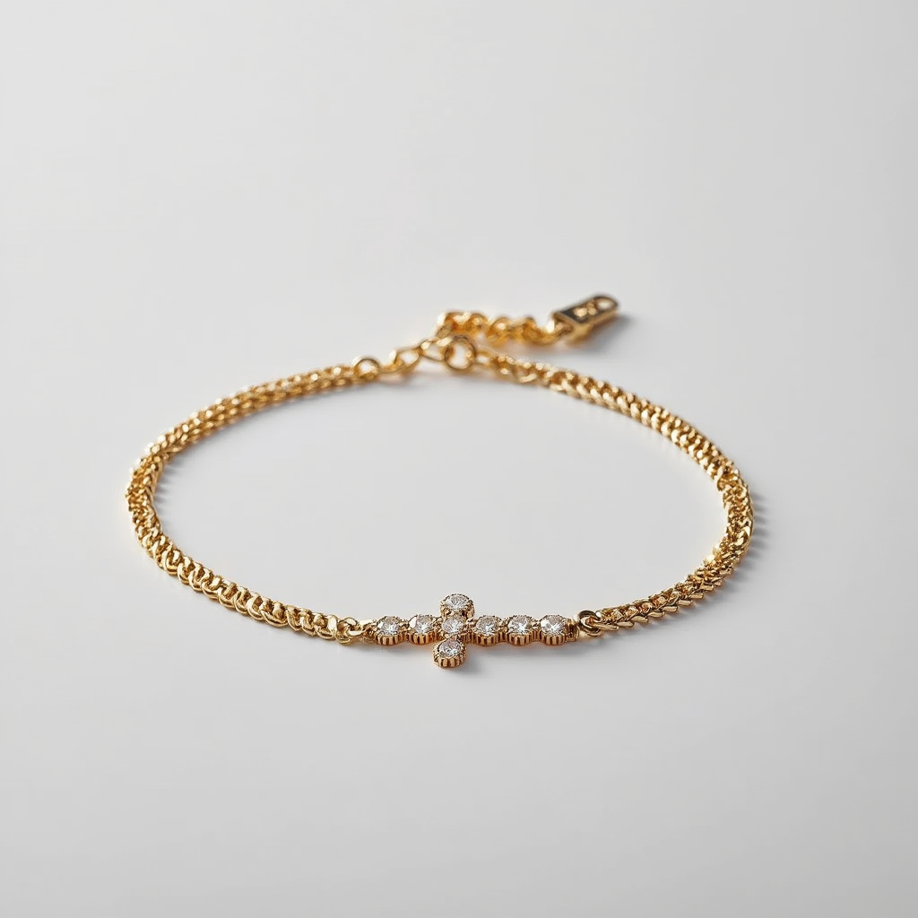 Crystal Cross Bracelet