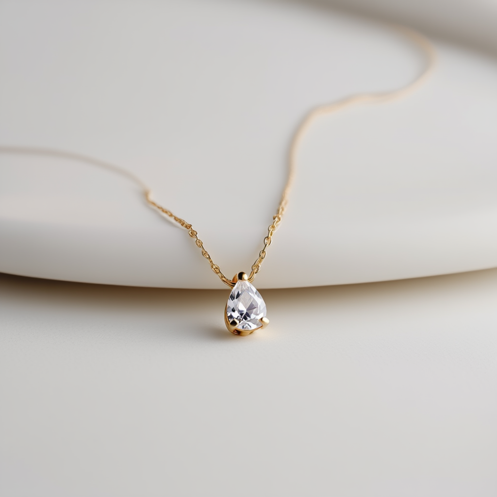 Iriss Necklace Pear - Gold