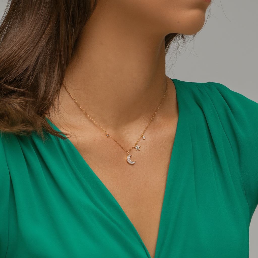 Dainty Moon Necklace