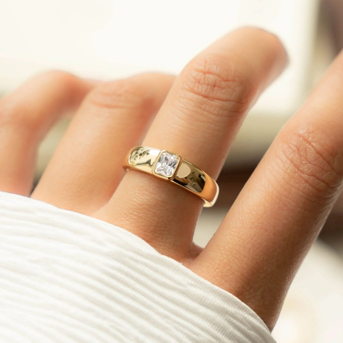 Baguette Dome Ring