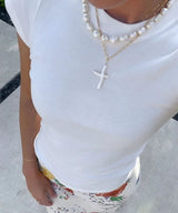 Baroque Pearl Cross