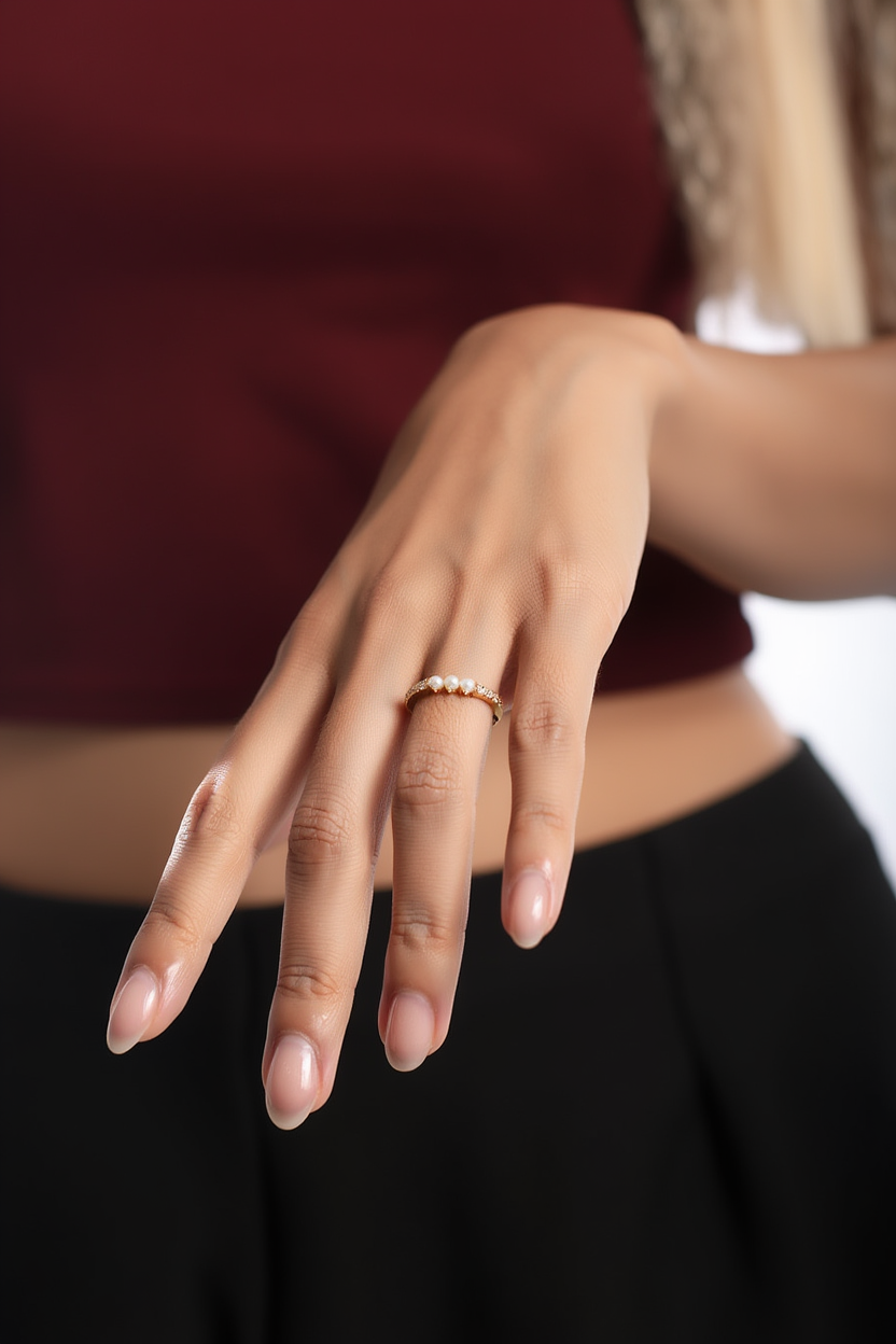 Three Pearl Ring
