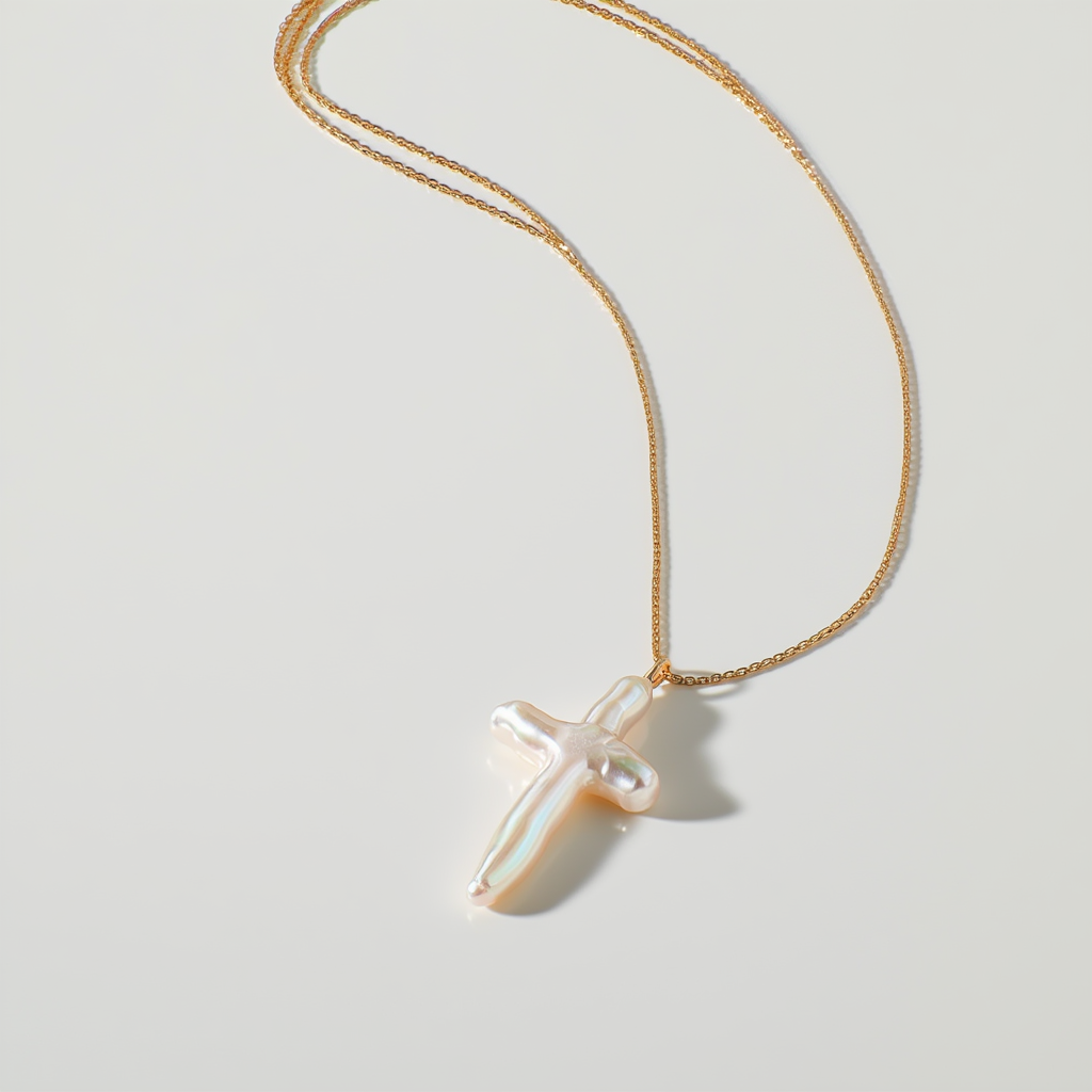 Baroque Pearl Cross