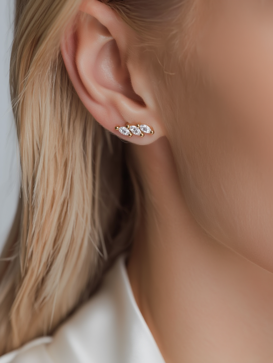 Posie Earrings - Gold