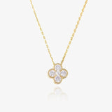 Clover Birthstone Necklace Sterling Silver