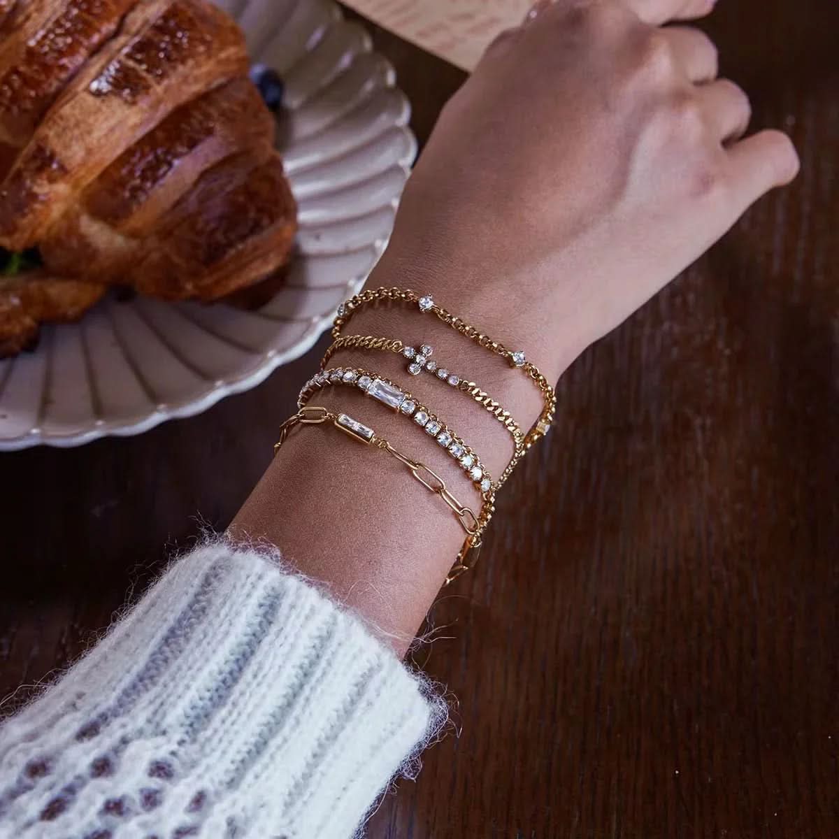 Crystal Cross Bracelet
