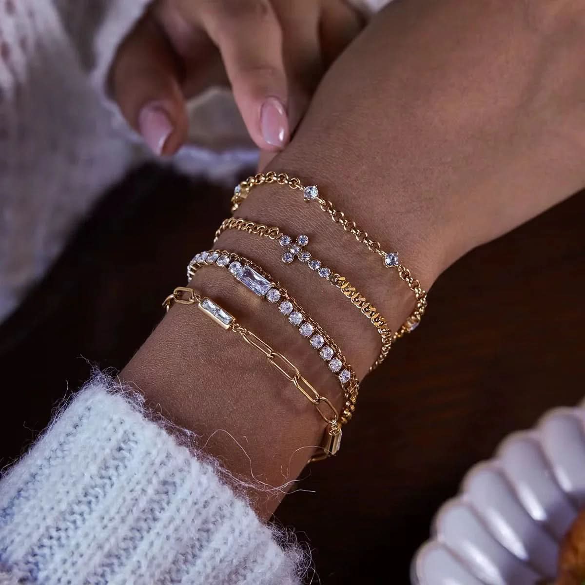 Crystal Cross Bracelet