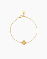 Dahlia Single Four Leaf Clover Bracelet