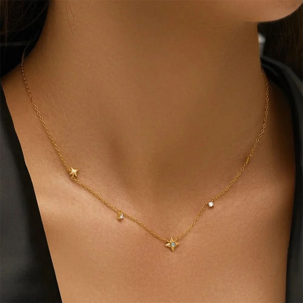 Dainty Necklace with Stars