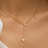 Dainty Y-Shape Moon Necklace