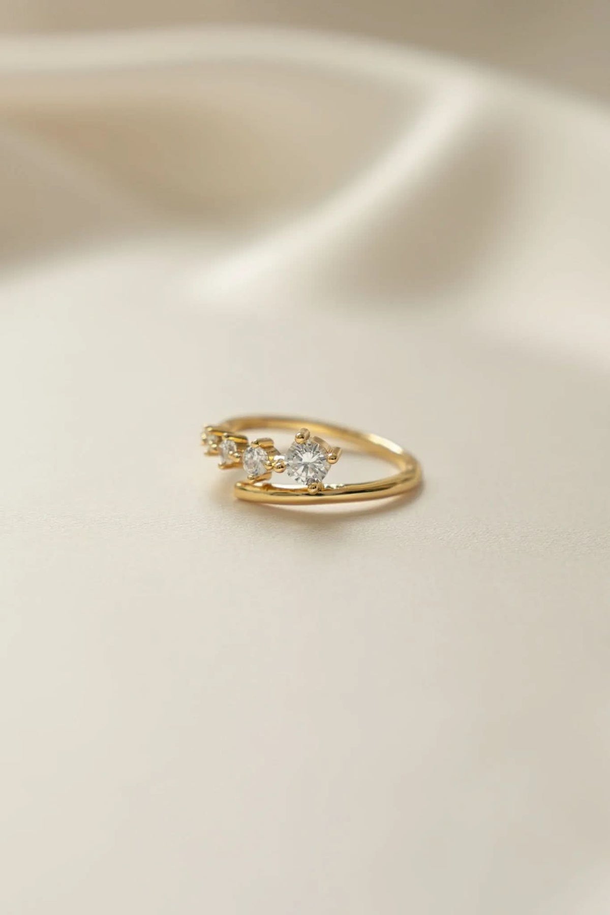 Diamond Bypass Ring