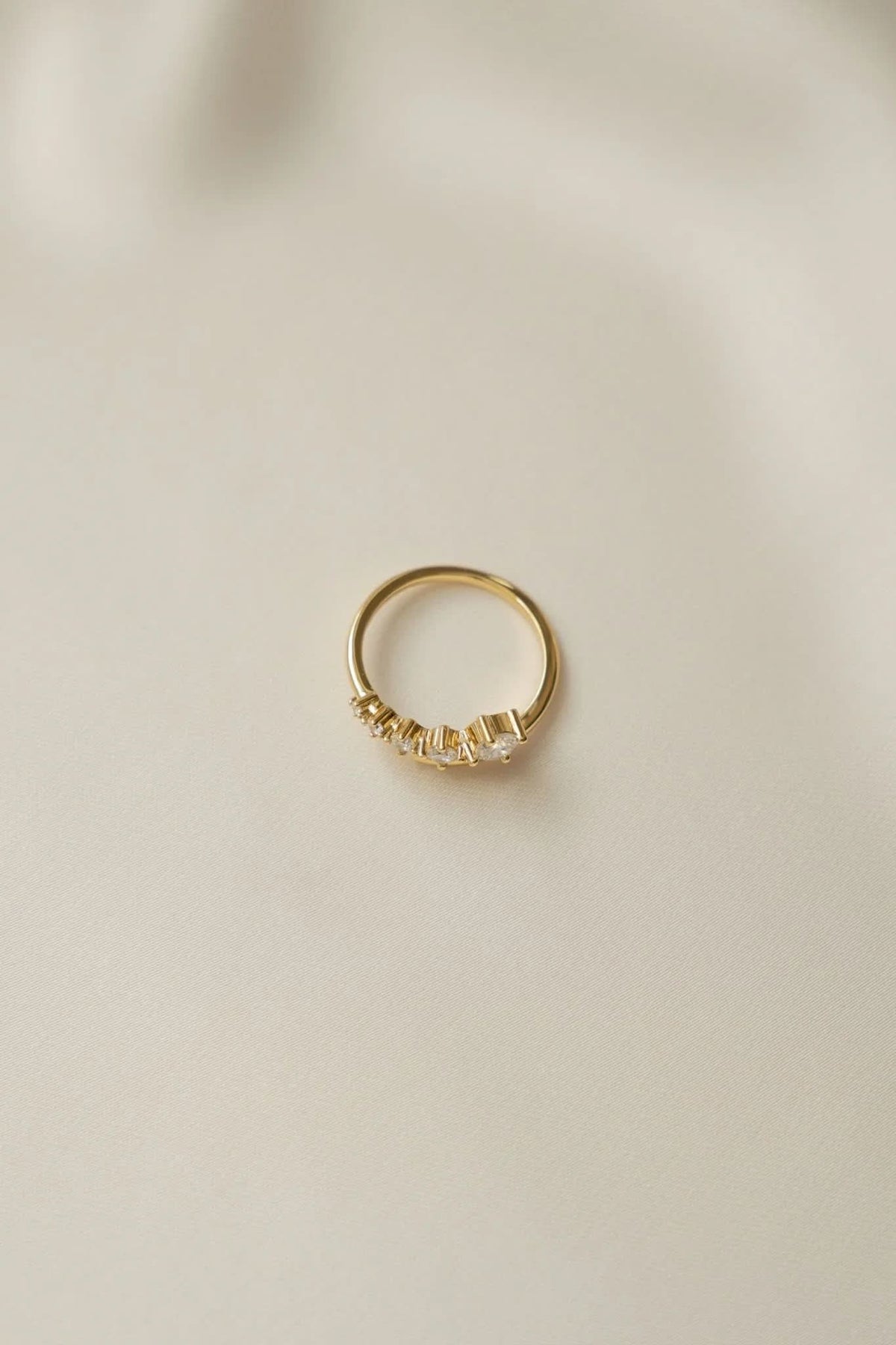 Diamond Bypass Ring