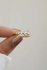 Diamond Bypass Ring
