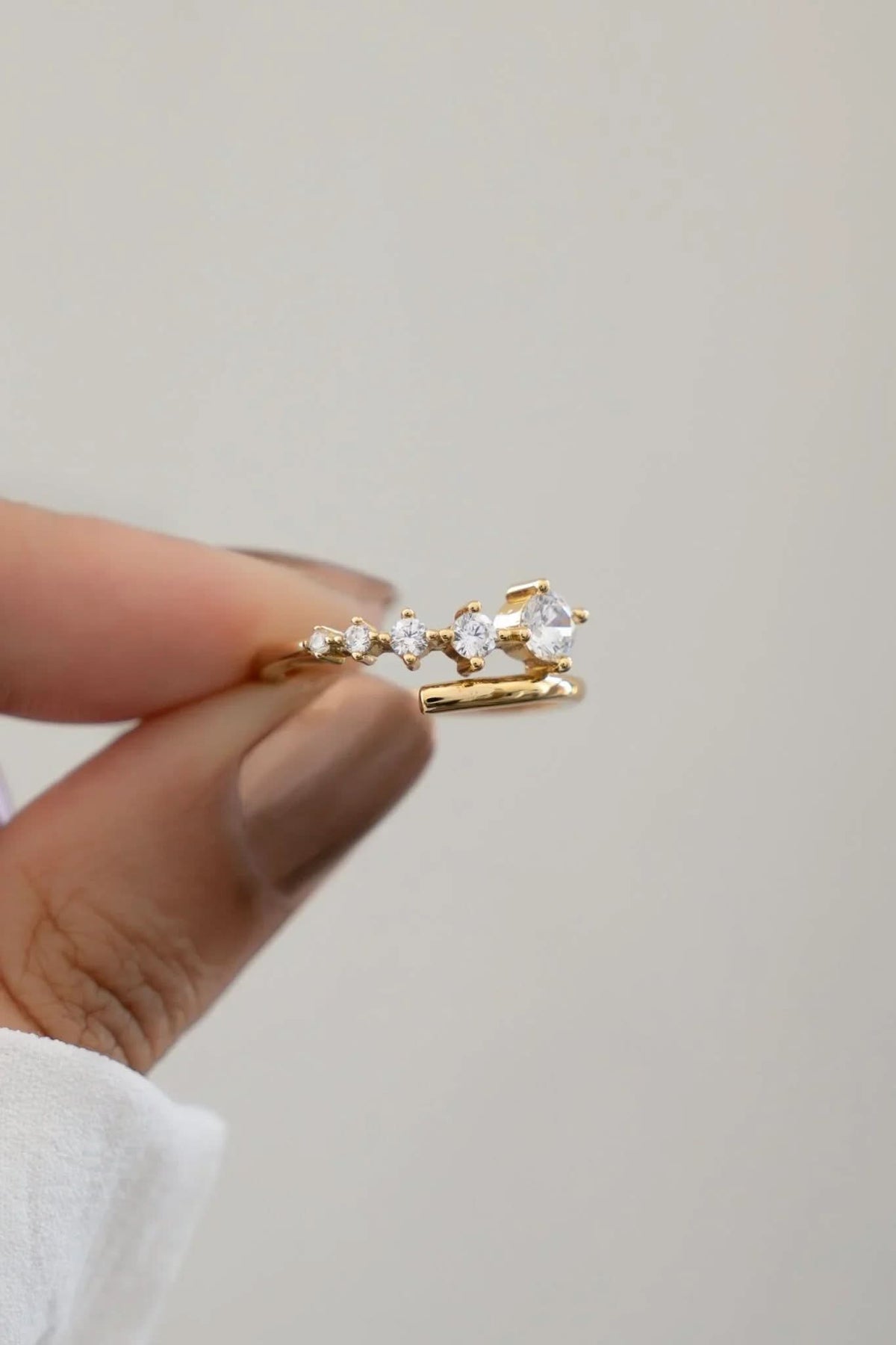 Diamond Bypass Ring