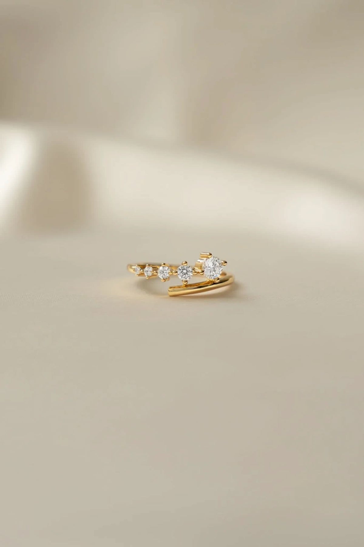 Diamond Bypass Ring