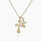 Double Cross Necklace