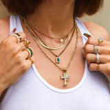Double Cross Necklace