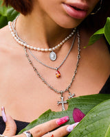 Double Cross Necklace