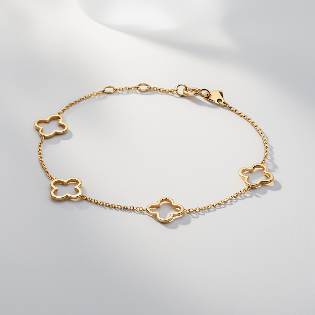 Multi Hollow Clover Bracelet