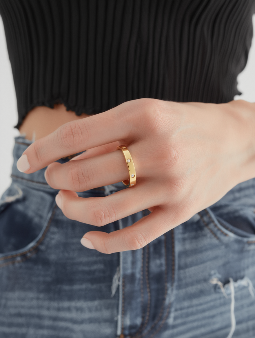 Blanca Ring Thin - Gold