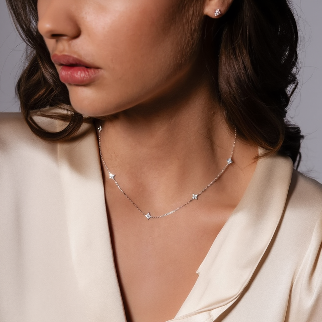 Loria Necklace Multi - Silver