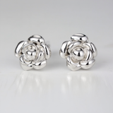 Elen Earrings – Silver Floral
