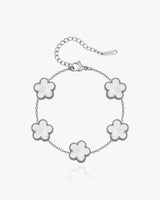 Flower Clover Bracelet White