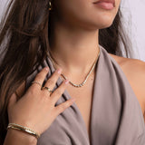 Gradient Bezel Tennis Necklace