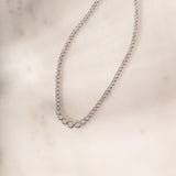 Gradient Bezel Tennis Necklace