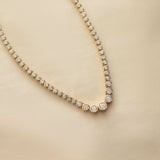 Gradient Bezel Tennis Necklace