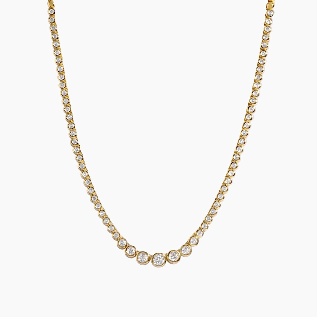 Gradient Bezel Tennis Necklace