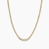 Gradient Bezel Tennis Necklace