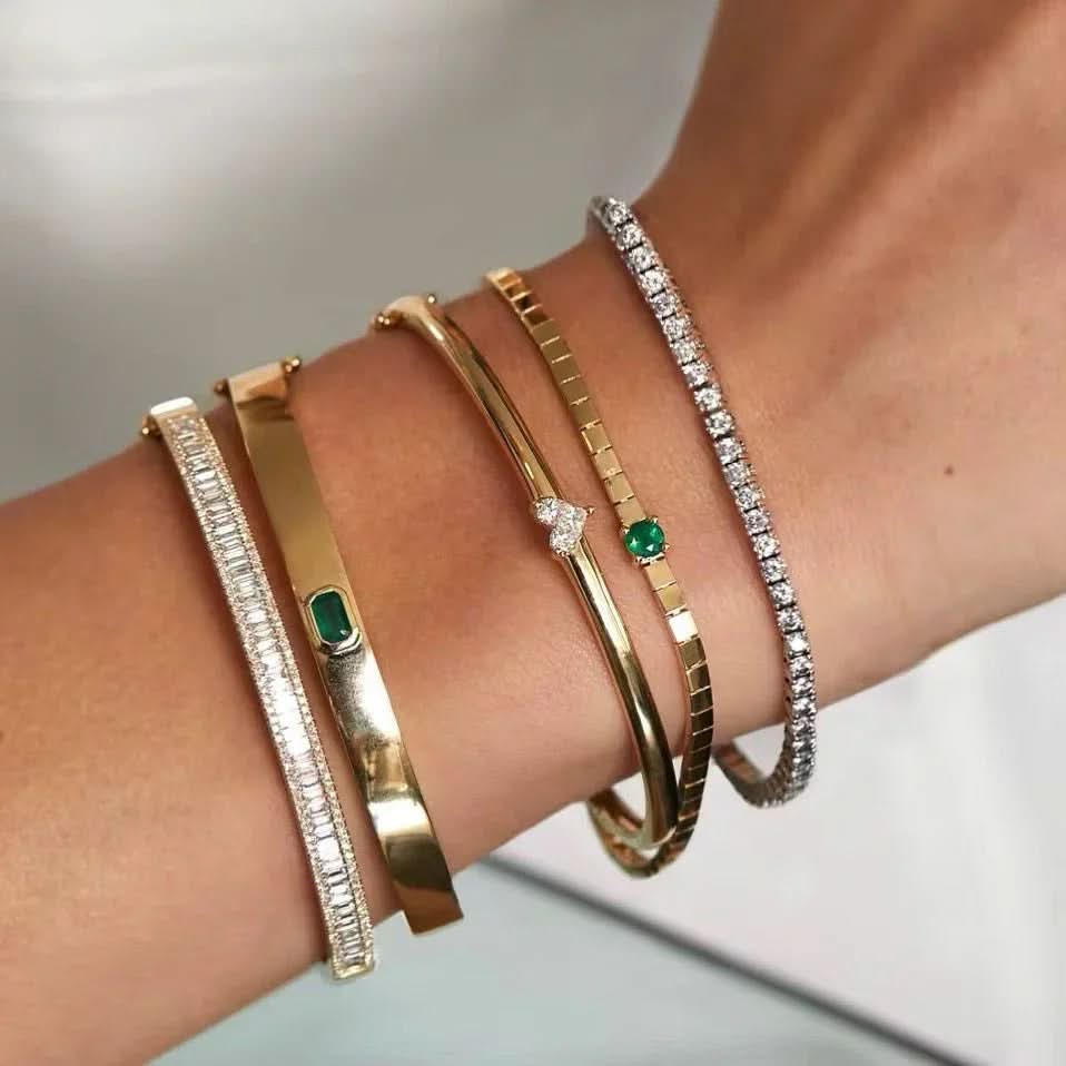 Heart Bangle Bracelet
