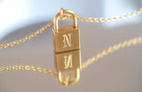 Lock Initial Necklace