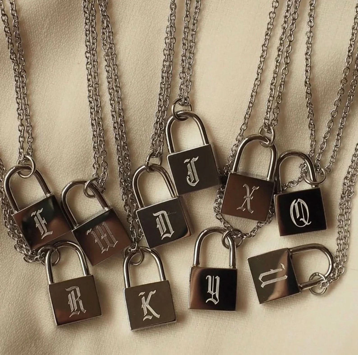 Lock Initial Necklace