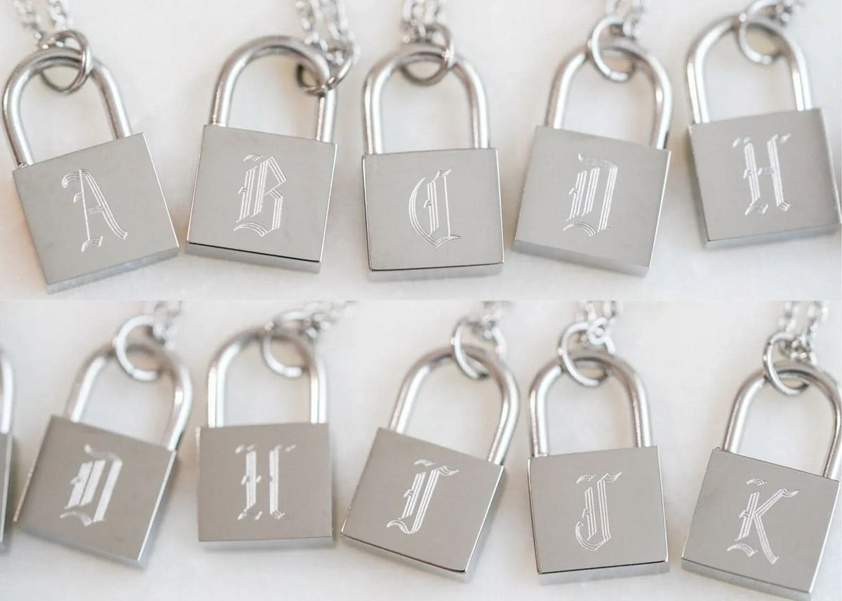 Lock Initial Necklace